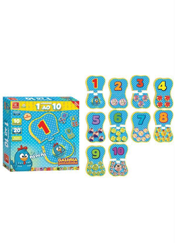 Lar e Lazer - Quebra-Cabeça 1 Ao 10 Galinha Pintadinha