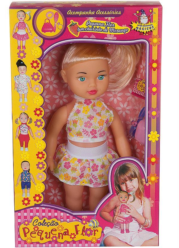 Lar e Lazer - Boneca Pequena Flor com Cheirinho de Morango