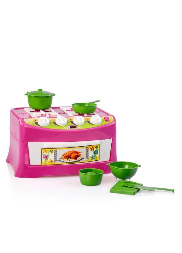 Lar e Lazer - Fogão com Utensílios Rosa