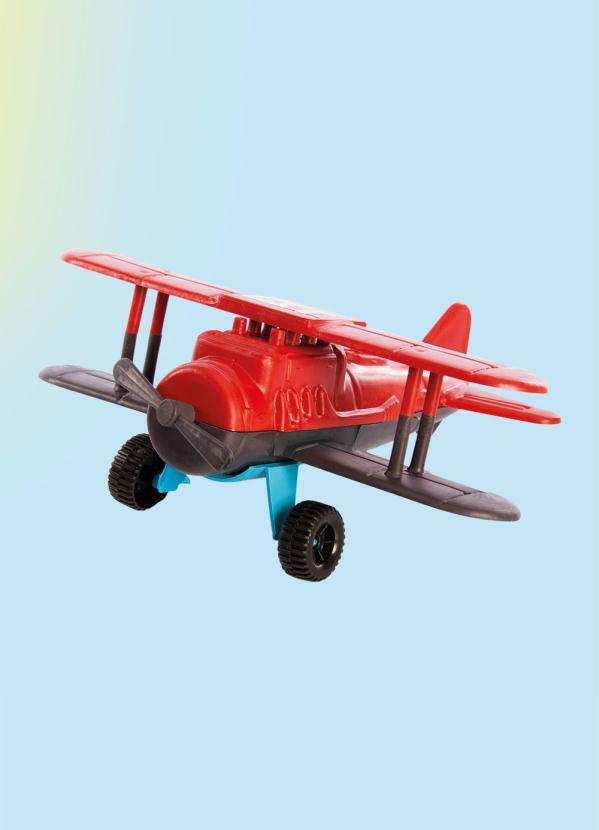 Avião Teco-Teco Vermelho 1 Peça - Lar&Lazer