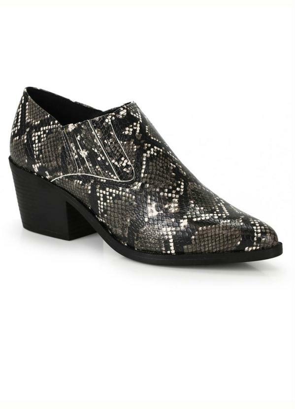 Desmond - Ankle Boots Cobra Desmond Preto e Branco