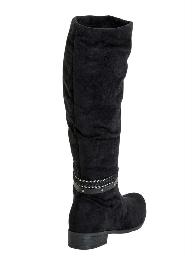 Perfecta - Bota Preta com Cano Longo e Tiras 2