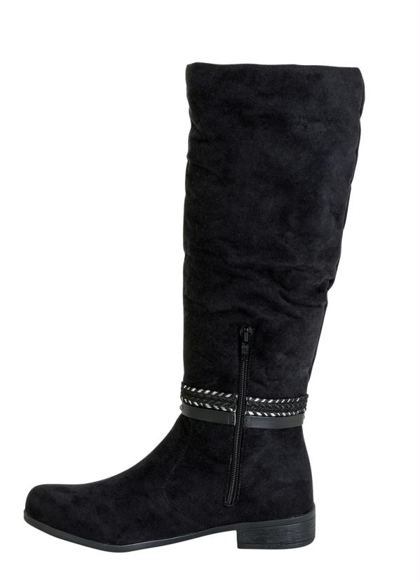 Perfecta - Bota Preta com Cano Longo e Tiras 3