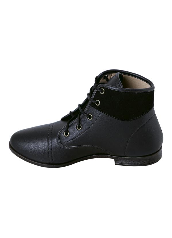 Outlet - Bota Preto em Sintético 3