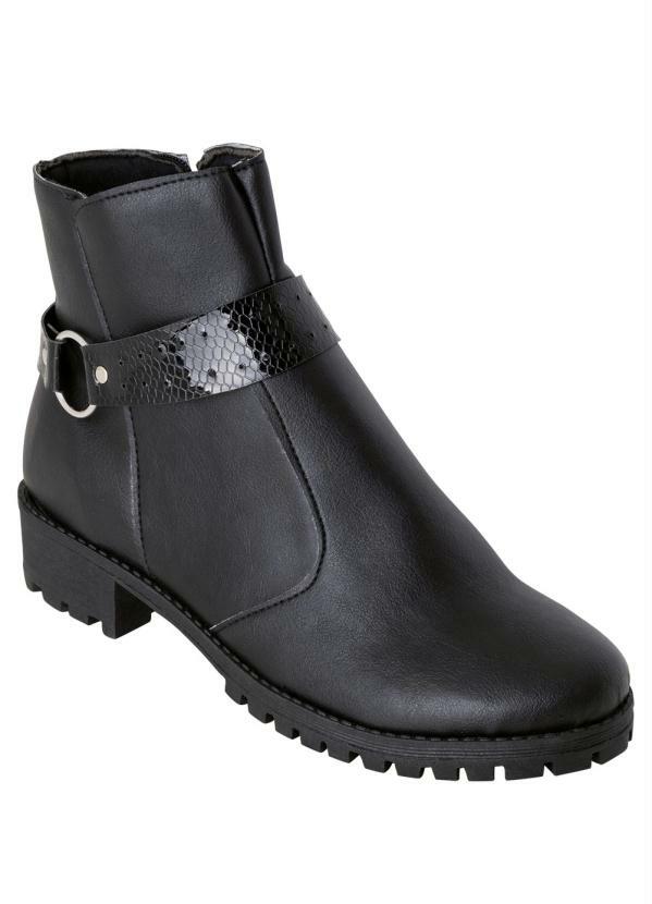 Outlet - Bota Preto em Sintético