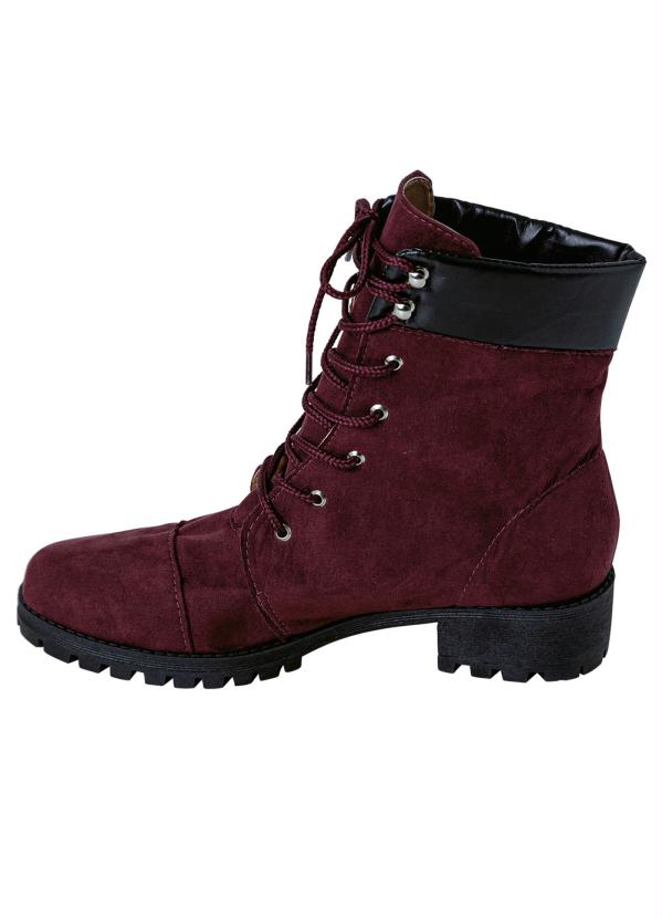 Perfecta - Bota Vinho em Camurça 3