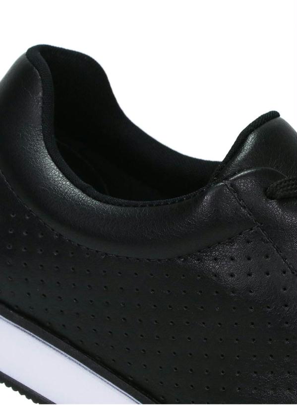 Via Marte - Tênis Jogging Feminino Via Marte Cadarço Preto 2