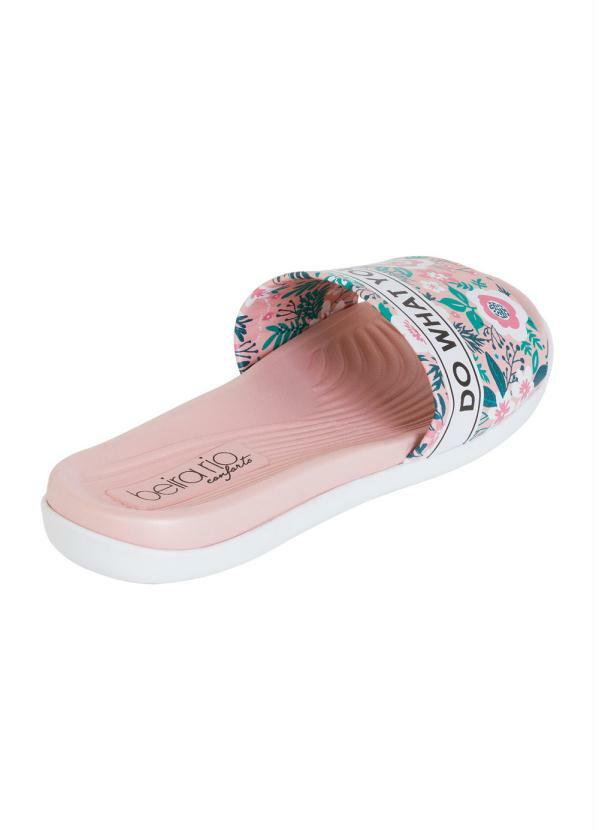 Beira Rio - Chinelo Beira Rio Rosa Floral 2