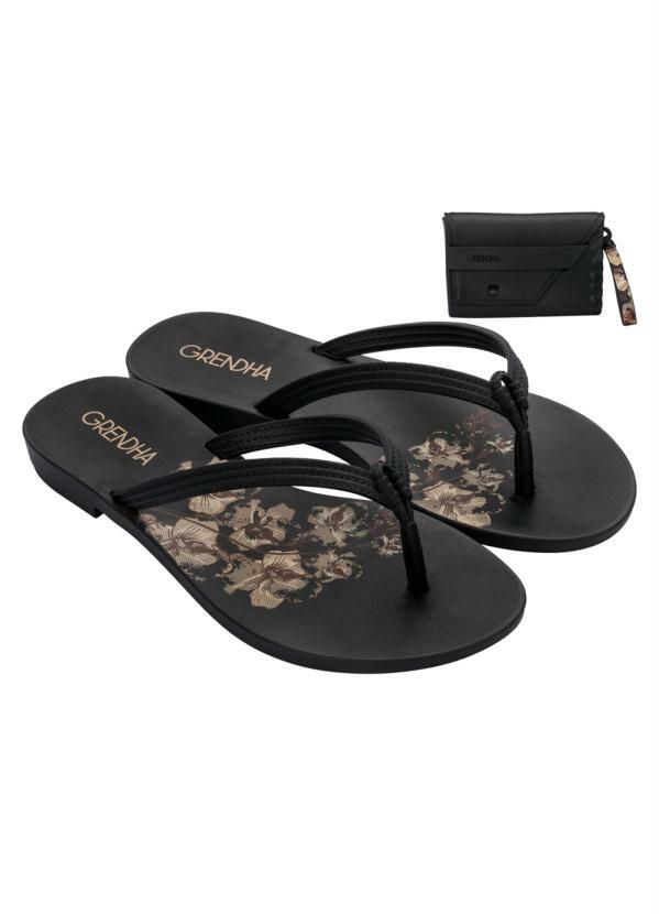 Grendha - Chinelo Grendha Mais Açai Frescor Preto