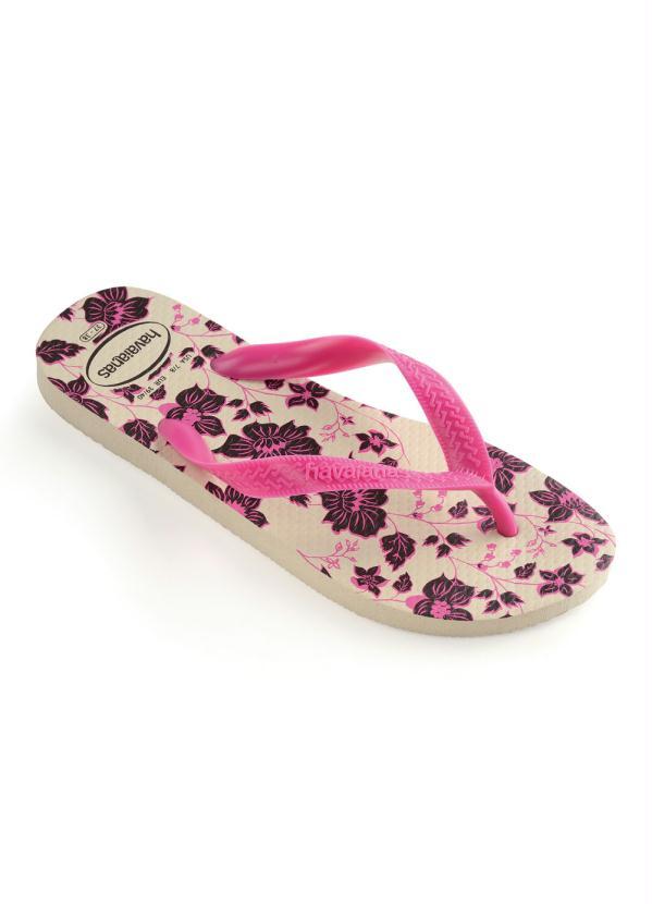 Havaianas - Chinelo Havaianas Color Floral Bege Palha