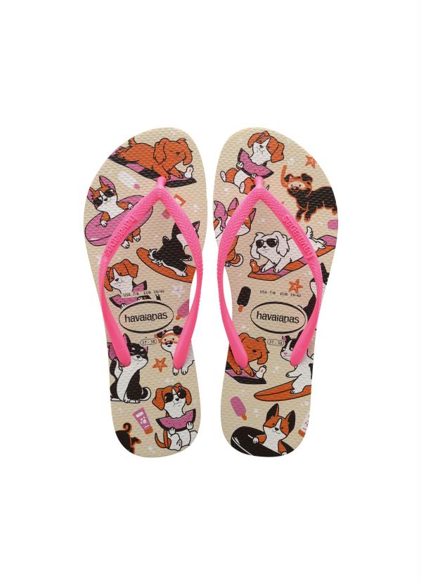 Havaianas - Chinelo Havaianas Slim Pets Bege 3