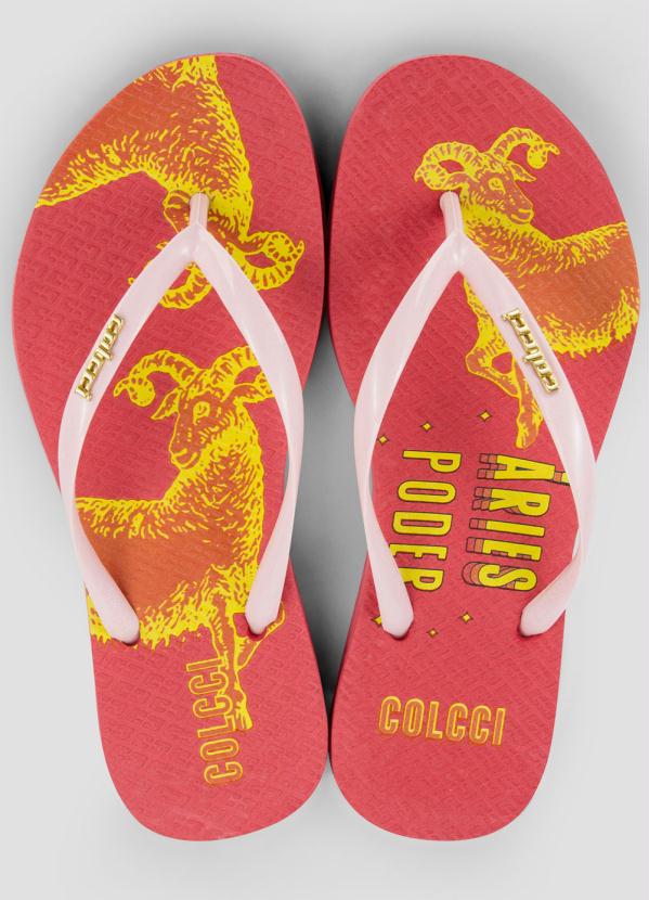Colcci - Chinelo Signo Áries Laranja
