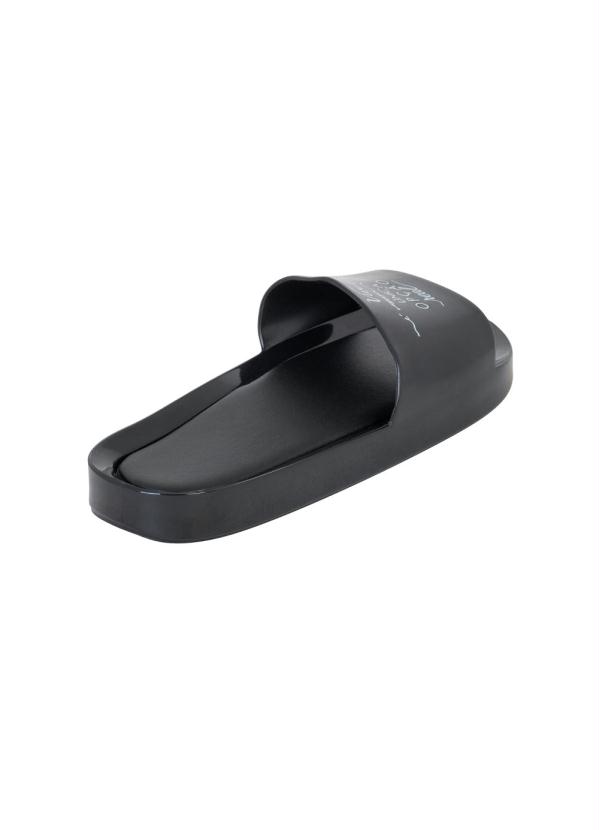 Outlet - Chinelo Slide Preto com Estampa Frase 2