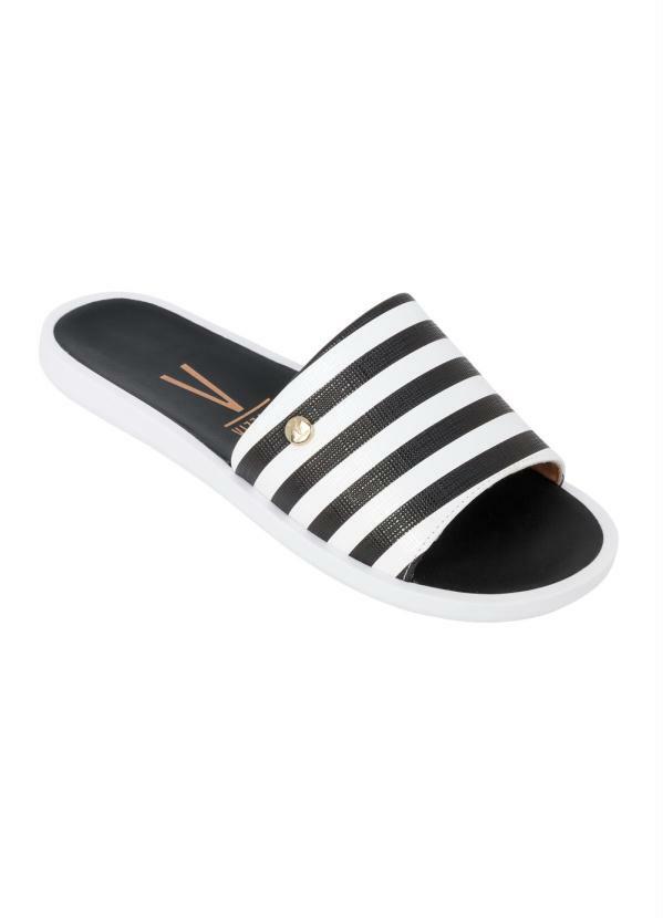 Vizzano - Chinelo Vizzano Preto com Detalhe Dourado