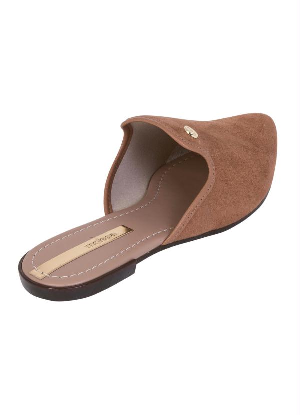 Moleca - Mule Moleca Moleca Camel com Detalhe Dourado 2
