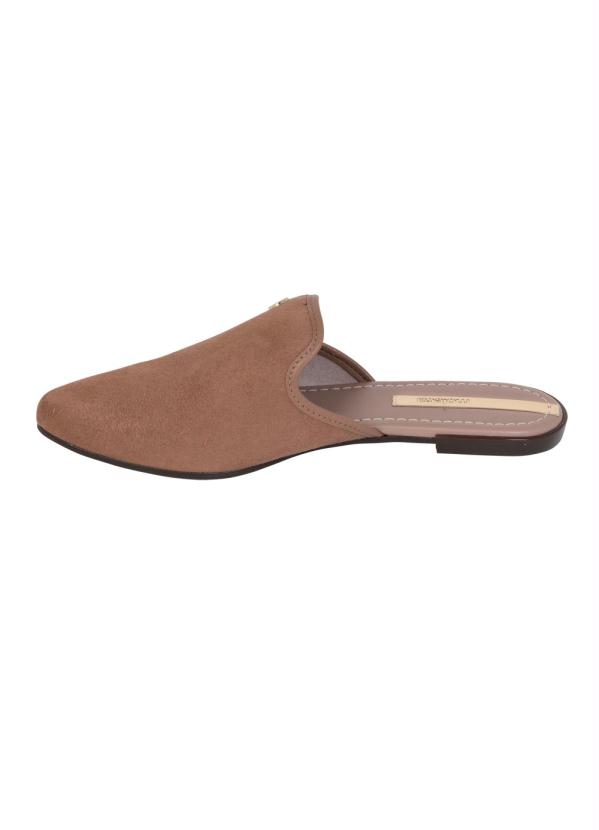 Moleca - Mule Moleca Moleca Camel com Detalhe Dourado 3