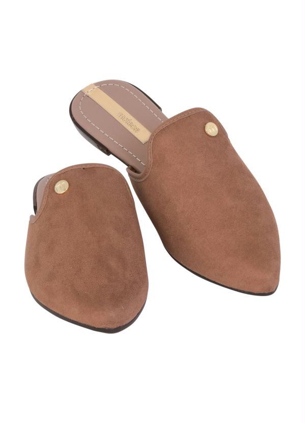 Moleca - Mule Moleca Moleca Camel com Detalhe Dourado 4