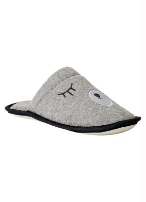 Perfecta - Chinelo Pantufa Mescla com Detalhe Bordado - PERFECTA