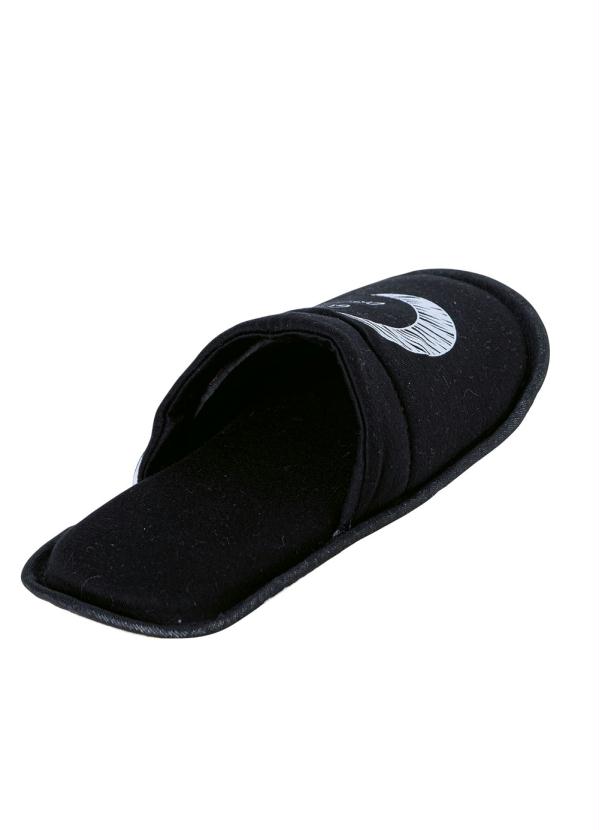Perfecta - Chinelo Pantufa Preto em Tecido 2