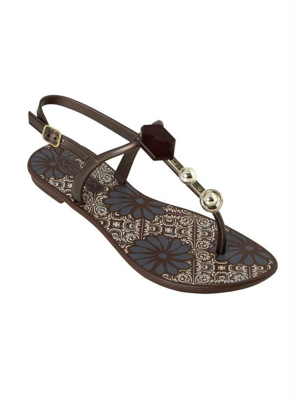 Outlet - Rasteirinha Bronze com Sola Estampada