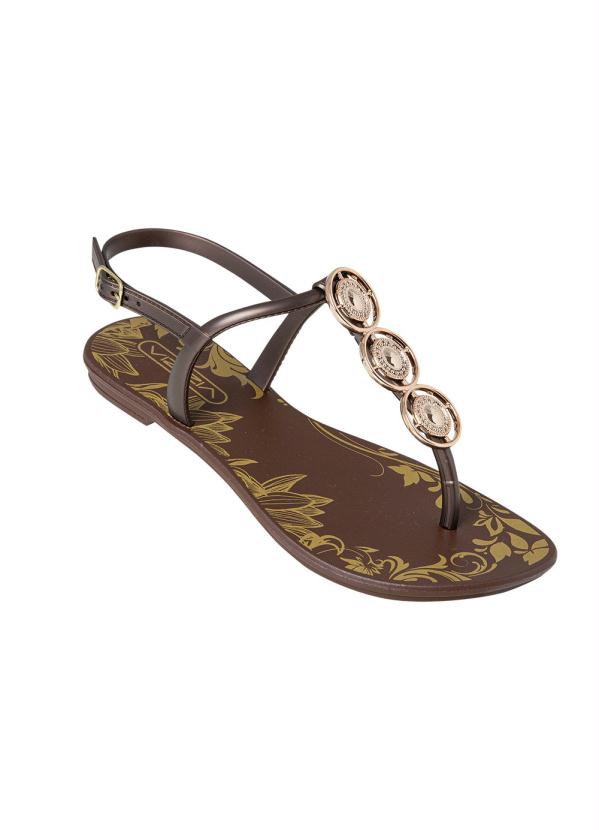 Outlet - Rasteirinha Bronze com Sola Estampada