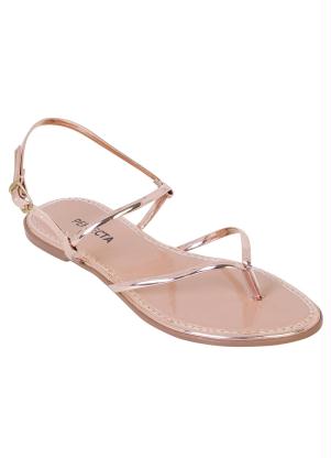 Perfecta - Rasteirinha Cobre em Sintético Metalizado - PERFECTA