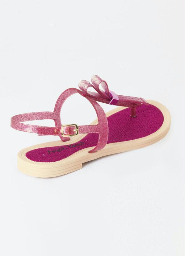 Outlet - Rasteirinha Pink com Aspecto de Glitter 2