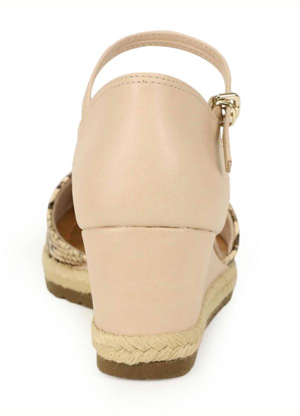 Bebecê - Sandália Anabela Espadrille Bebecê Cobra Bege 3
