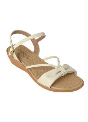 Sandália Rasteira Vizzano Conchas Branco - Passarela