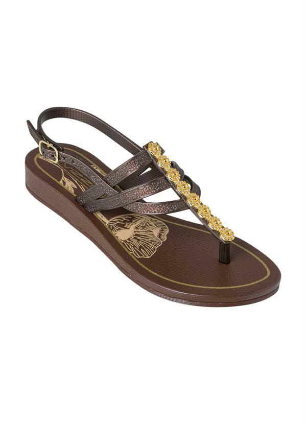 Outlet - Sandália Bronze com Salto