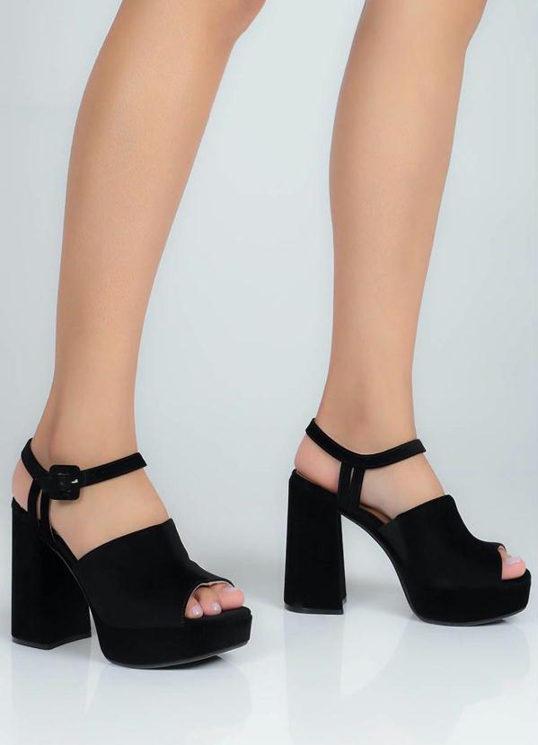 Sandália Feminina Sandalia Vizzano Salto Grosso Passarela Sandália