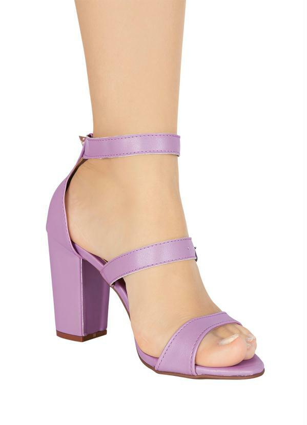 Perfecta - Sandália Lilás em Sintético 4