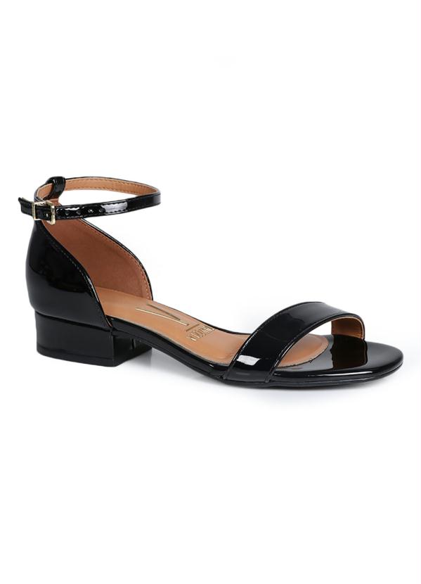 Vizzano - Sandália Salto Vizzano Bico Quadrado Preto 1