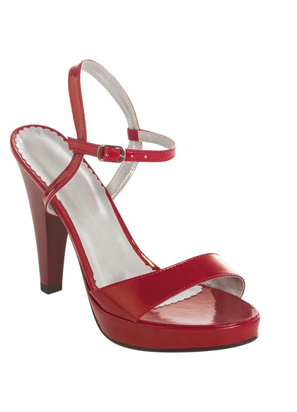 Outlet - Sandália Vermelha Minimalista Salto 12 cm