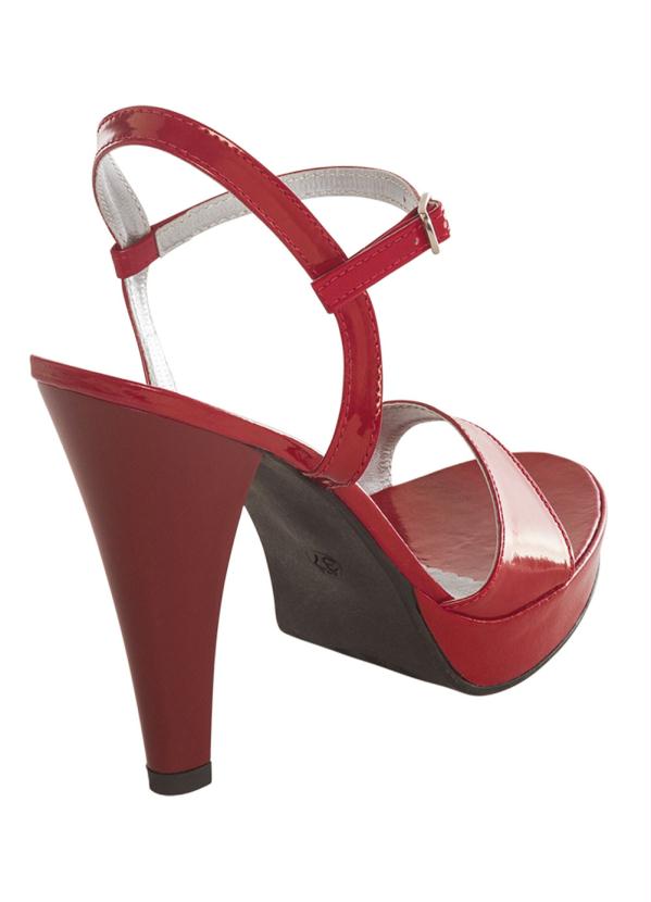 Outlet - Sandália Vermelha Minimalista Salto 12 cm 2