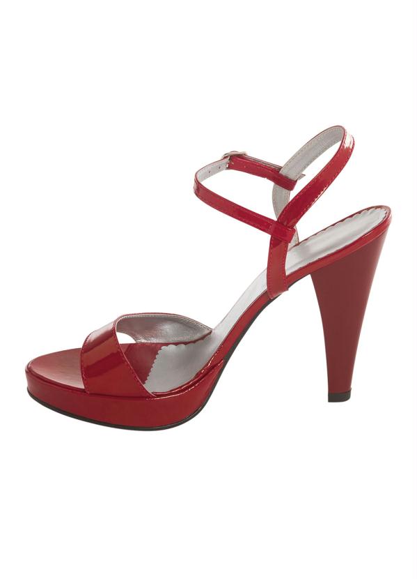 Outlet - Sandália Vermelha Minimalista Salto 12 cm 3