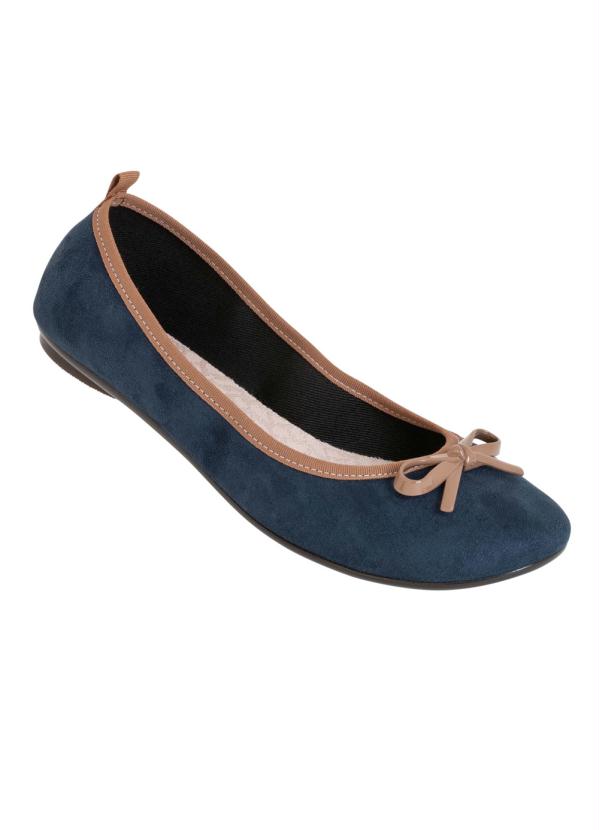 Moleca - Sapatilha Moleca Marinho em Camurça Sintética