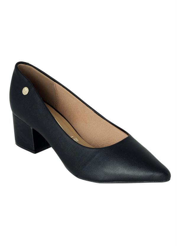 Vizzano - Sapato Vizzano Preto com Salto Quadrado