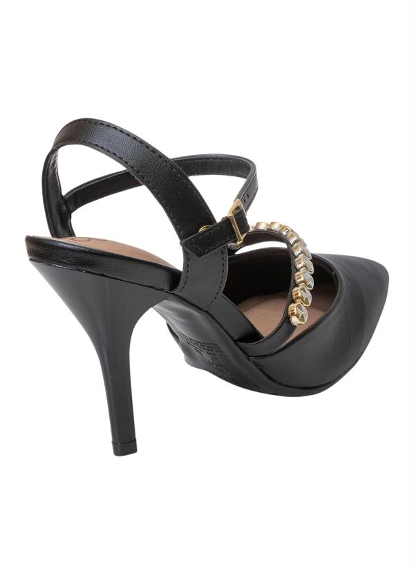 Beira Rio - Scarpin Beira Rio Preto em Sintético 2