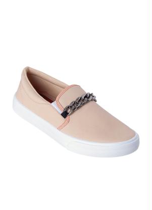 Perfecta - Tênis Nude com Detalhe de Corrente - PERFECTA