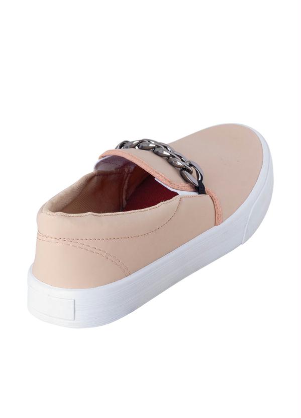 Perfecta - Tênis Nude com Detalhe de Corrente 2