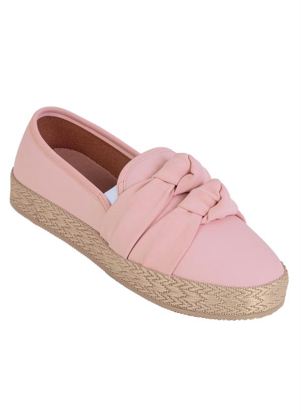 Tênis Rosa em Nobuck Sintético Queima de Estoque