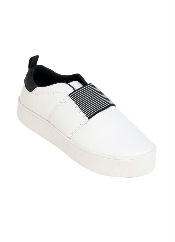 tenis elastico branco