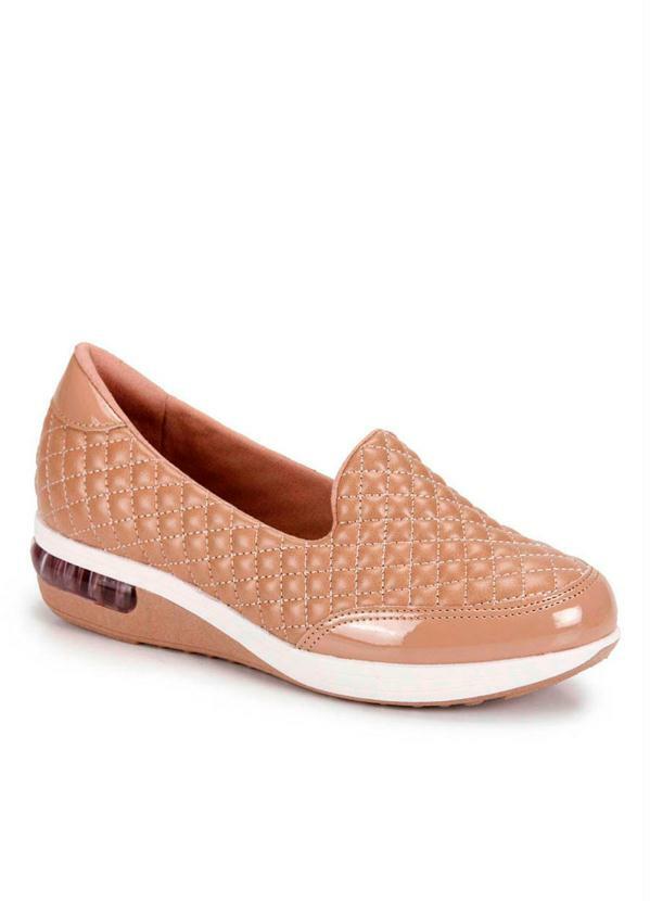 Modare - Tênis Casual Conforto Modare Matelassê Nude