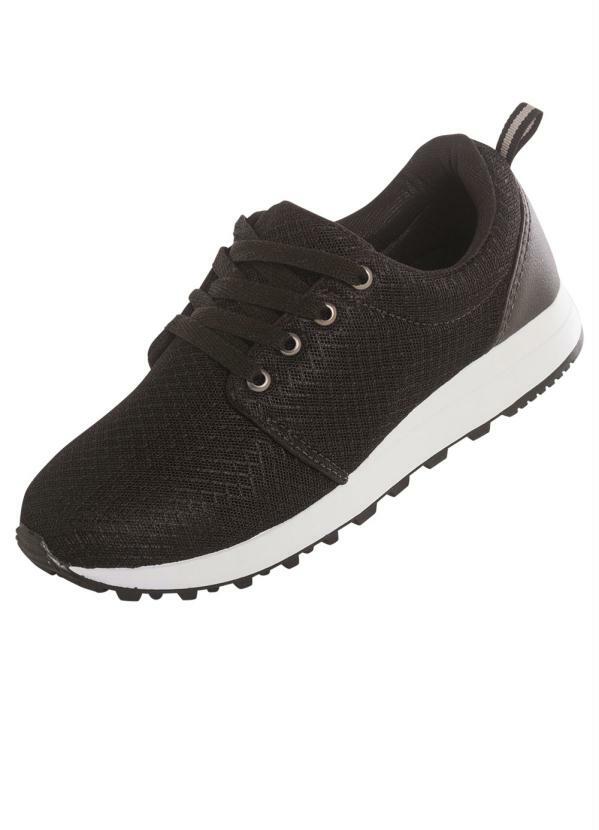 Outlet - Tênis Preto com Respiração Air Mesh