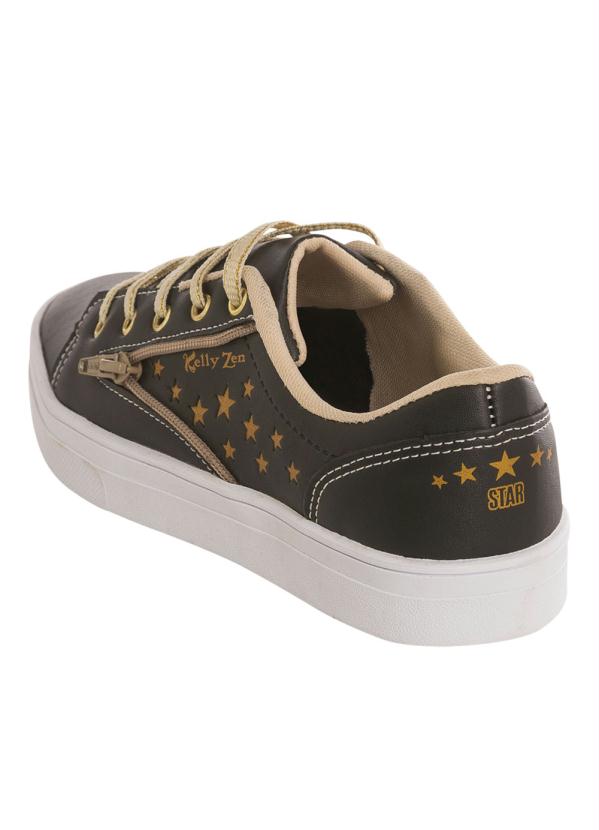 Outlet - Tênis Preto com Zíper e Estrelas 3