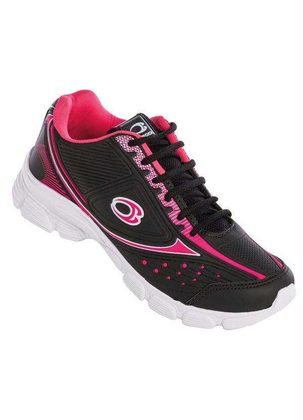 tenis rosa com preto