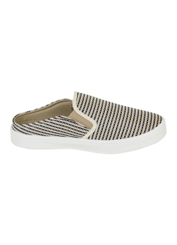 Outlet - Tênis Slip On Aberto Atrás Listrado 3