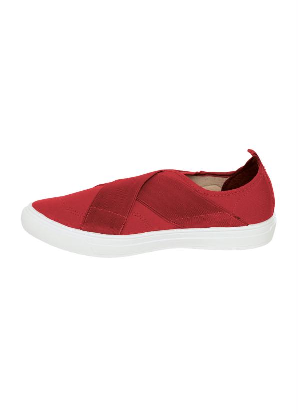 Outlet - Tênis Vermelho em Tecido com Elástico 3
