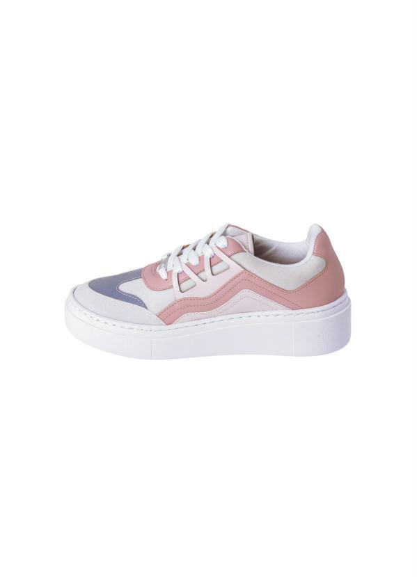 Vizzano - Tênis Vizzano Branco com Detalhes em Rosa 3